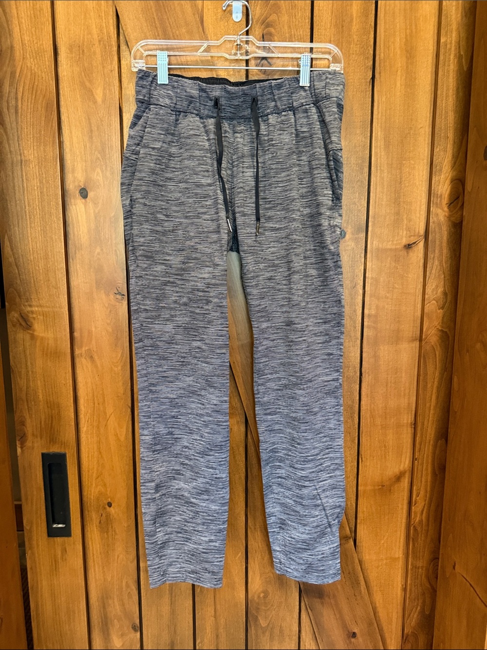 lululemon athletica Women's Straight Leg Black and white striped Size 4